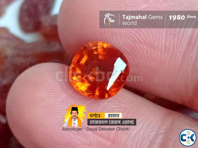 ORANGES Sri Lanka Garnet Stone - গোমেদ পাথর Tajmahal Gems large image 1