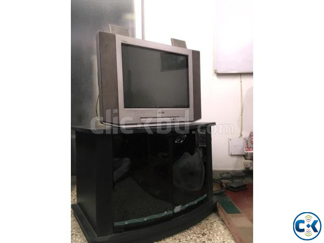 Sony Trinitron Tv with cabinet large image 0
