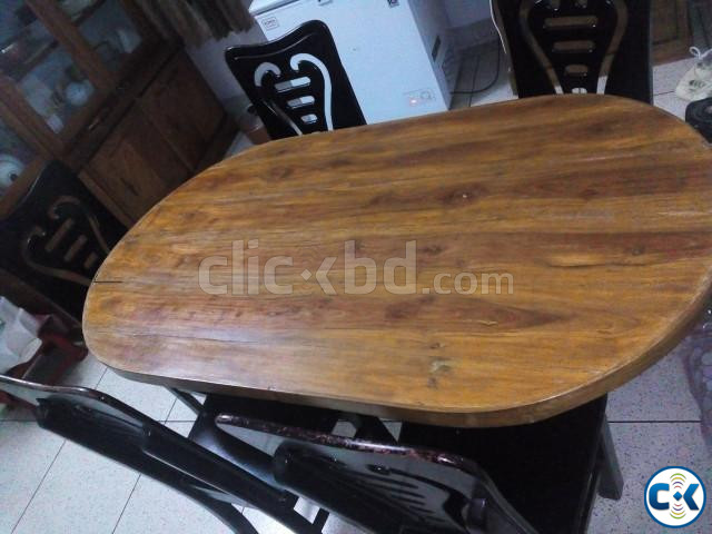 Neem wood dyning table chair | ClickBD large image 0