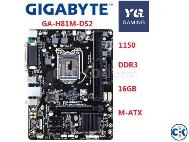 Gigabyte Genuine GA-H81M-DS2 Micro ATX Motherboard large image 3