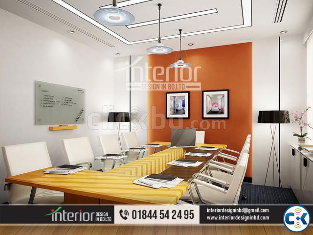 Office meeting room design a bland conference room | ClickBD large image 1