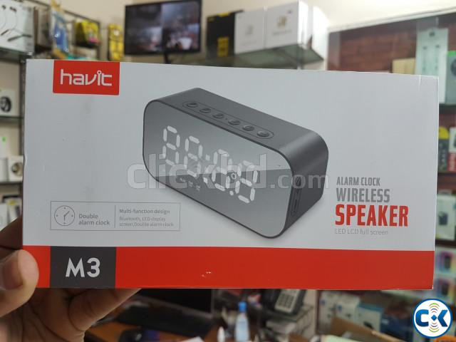 HAVIT MX701 Bluetooth Speaker Alarm Clock Wireless LED Displ | ClickBD large image 1