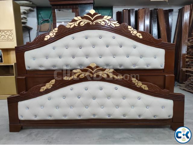 King Size Leather bed 6 feet by 7 feet | ClickBD large image 0