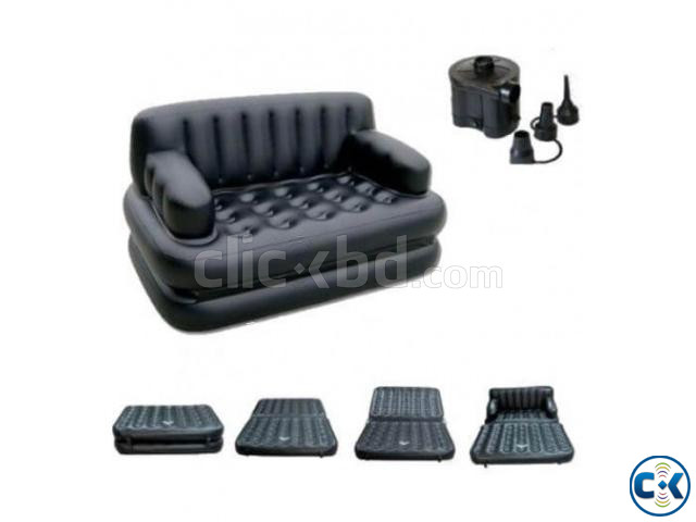 5 in 1 inflatable Sofa Air Bed | ClickBD large image 0