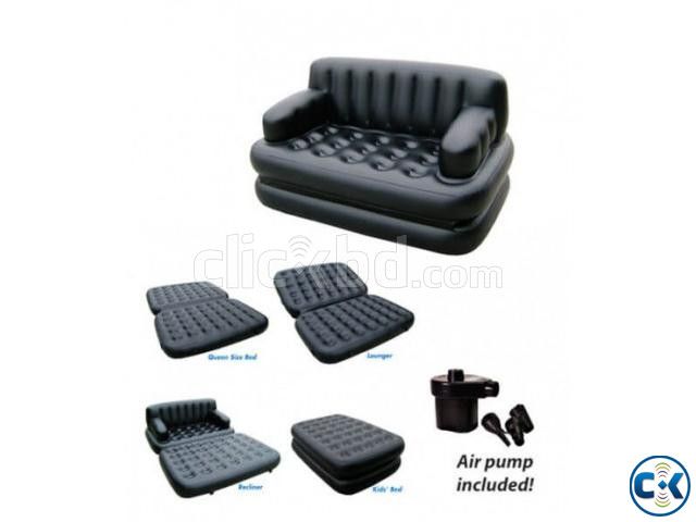5 in 1 inflatable Sofa Air Bed | ClickBD large image 1