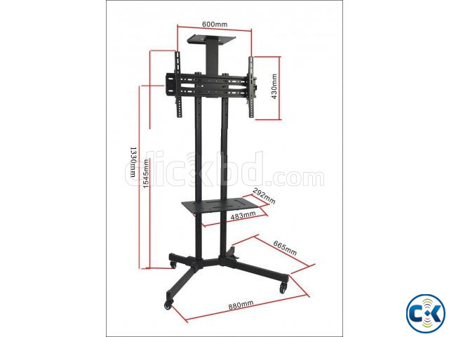 Trolley Adjustable AVR D910B 32-65 Inch TV Stand with Wheel large image 2