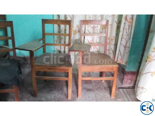 Study Chair with Writing pad Price Negotiable  | ClickBD large image 0