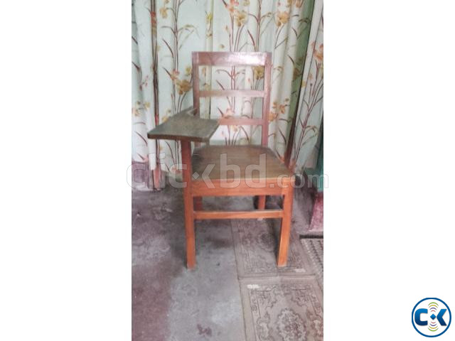 Study Chair with Writing pad Price Negotiable  | ClickBD large image 1
