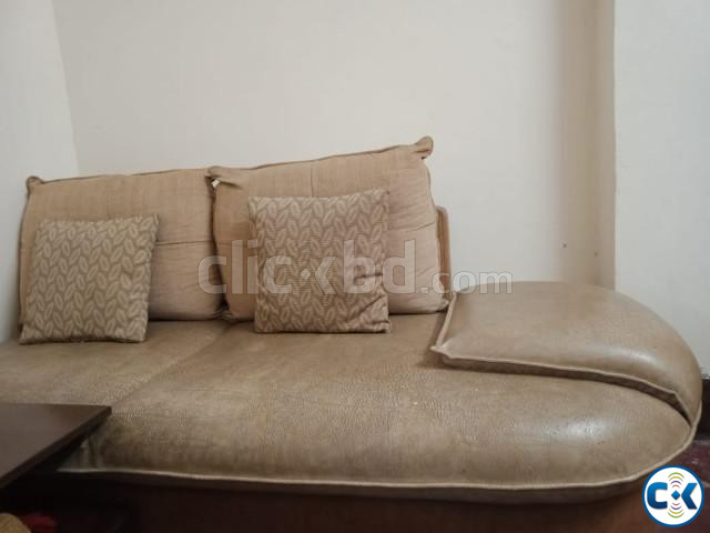 Hatil Corner Sofa and Tea Table | ClickBD large image 0