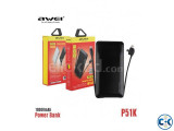 Awei P51K Business Style 10000mAh Powerbank Leather Covered
