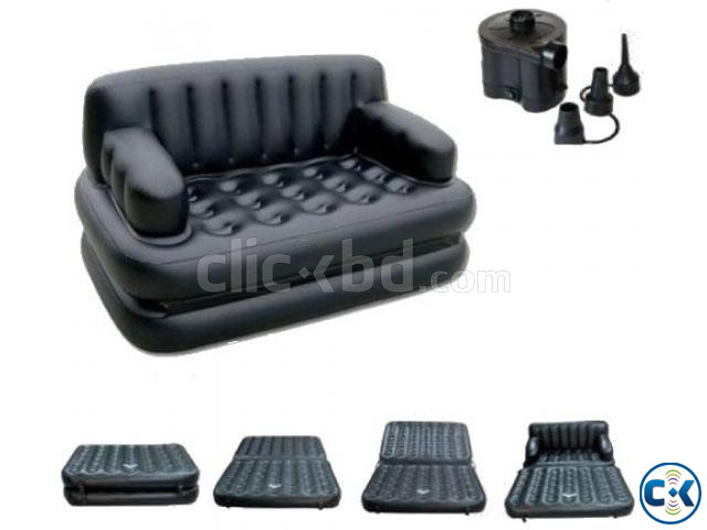 5 in 1 inflatable Sofa Air Bed | ClickBD large image 0