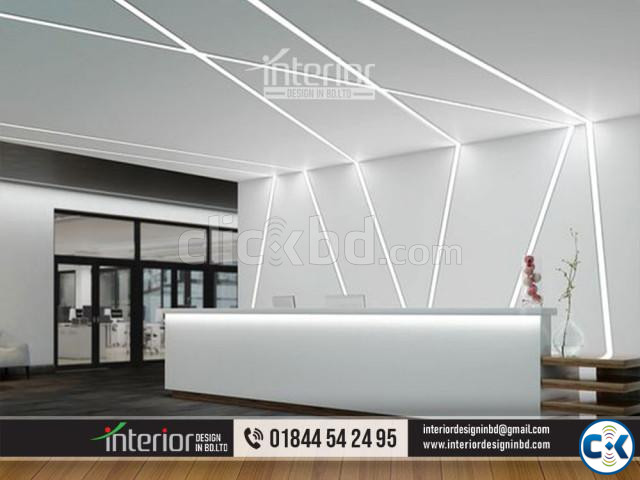 Modern reception ceiling Certain areas like the reception large image 2
