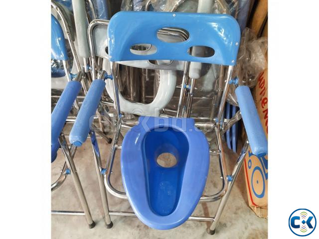 Portable Toilet Chair Folding Toilet Chair Pan System | ClickBD large image 0
