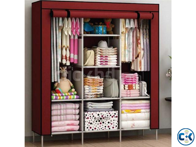 Portable Stainless Steel Fabric Storage Wardrobe. | ClickBD large image 0