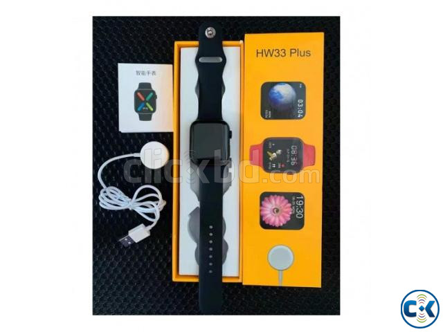 HW33 Plus Smartwatch Curve Display Wireless Charger Series 6 | ClickBD large image 2