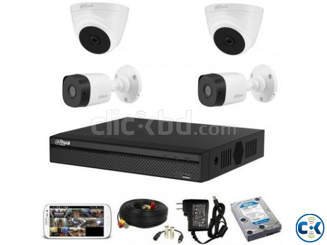4 pcs full color with audio CCTV camera package | ClickBD large image 1