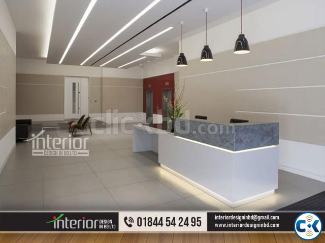 Modern reception ceiling Certain areas like the reception | ClickBD large image 2