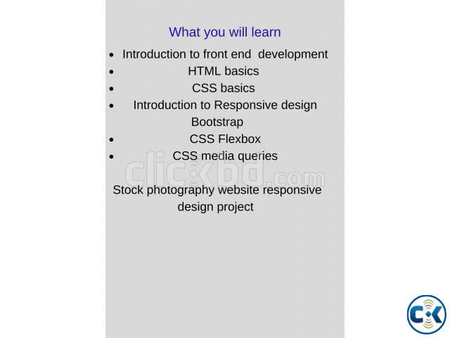 responsive design course with html and css | ClickBD large image 1