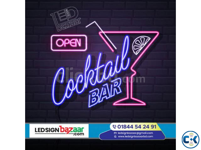 Neon signs are a luminous eye-catching addition to any busi | ClickBD large image 0