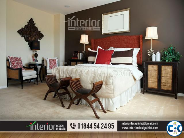 Flat Bedroom Interior Design in Bangladesh | ClickBD large image 0