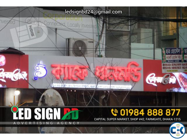 LED Sign Acrylic Letter p10 Moving Display Board | ClickBD large image 1