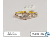 Diamond With Gold ladies ring 50 OFF
