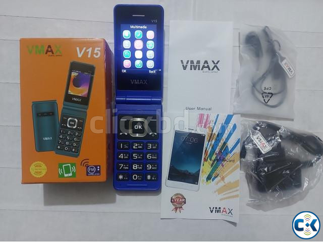 Vmax V15 Folding Phone Dual Sim With Warranty | ClickBD large image 0