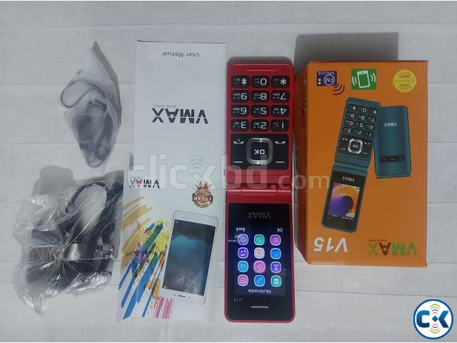 Vmax V15 Folding Phone Dual Sim With Warranty | ClickBD large image 1