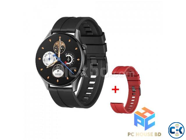 IMILAB W12 SMART WATCH DUAL STRAP EDITION BLACK RED STRAP | ClickBD large image 1