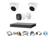 Big offer Dahua 3Pcs 2mp CCTV camera 4ch DVR Full packge