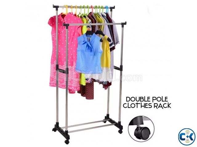 Double pole cloth rack | ClickBD large image 1