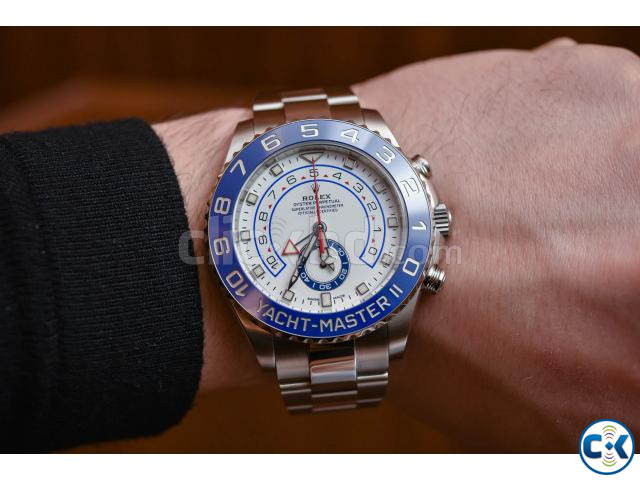 Rolex Yacht Master II White Dial Blue Bezel Stainless Steel | ClickBD large image 3