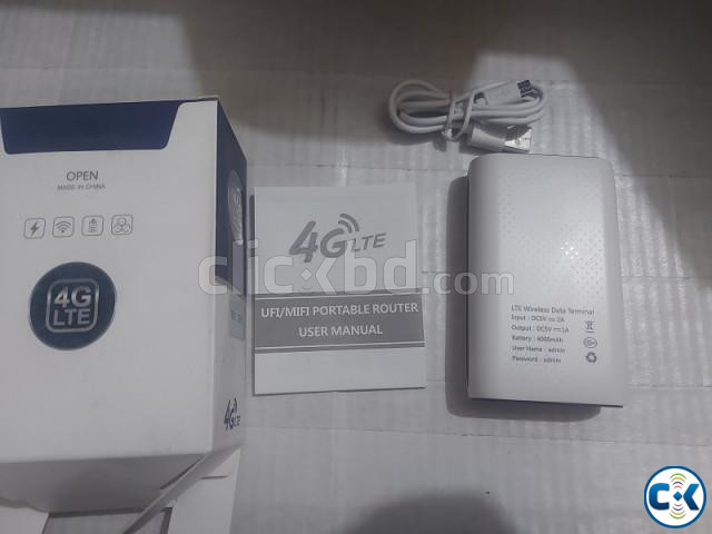 4G Wifi Pocket Router 6000mAH Power Bank With Sim Card Slot | ClickBD large image 3