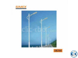 10m White Arched Arm Steel Street Lighting Poles