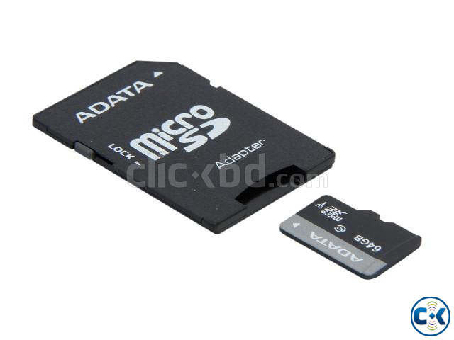 Adata Geunine 64GB Micro SD Class-10 Memory Card With Adapte | ClickBD large image 1