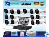 15 PCS DAHUA CCTV CAMERA 2MP HD 17 MONITOR FULL PACKAGE