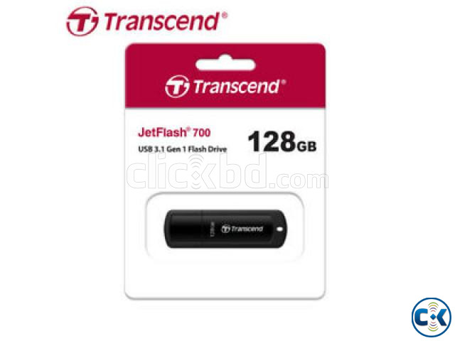 Transcend JetFlash 700 128GB USB 3.1 Black Pen Drive | ClickBD large image 1