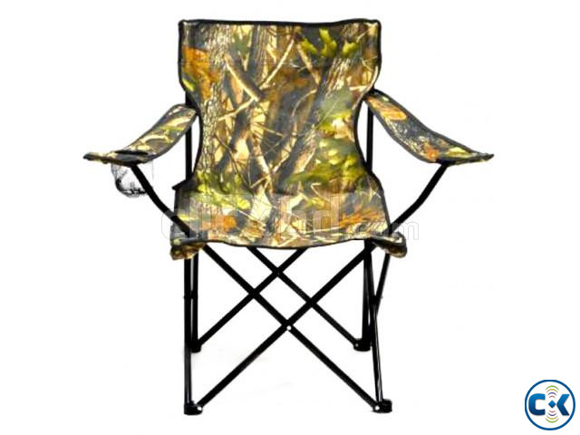 Folding Travel Chair with Armrests Portable Camping Chair | ClickBD large image 0