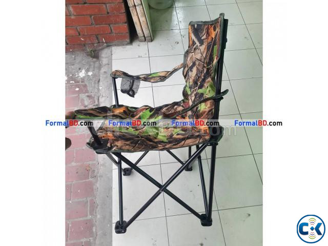 Folding Travel Chair with Armrests Portable Camping Chair | ClickBD large image 1