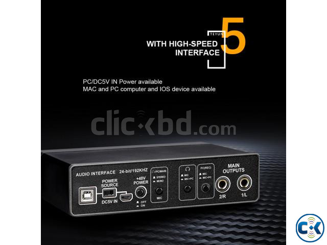 2x2 USB Audio Interface 24Bit 192 Khz USB Sound Card large image 2