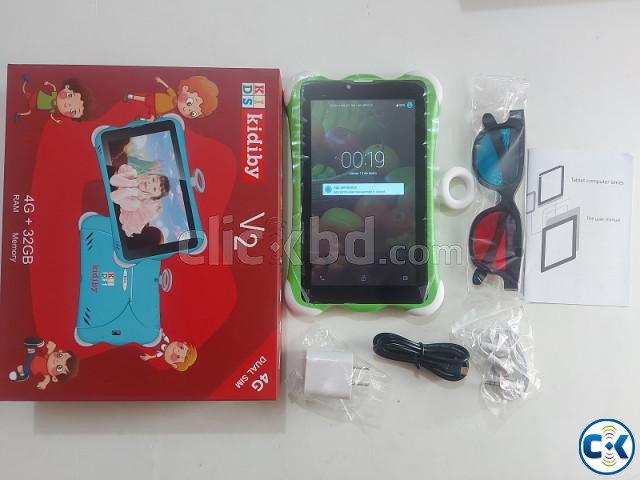 Kidiby V3 kids Tablet Pc Dual Sim 7 inch Display Wifi 4G | ClickBD large image 1