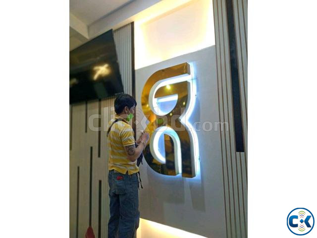 Golden SS 3D Letter OR Acrylic Letter Making Fixing large image 4