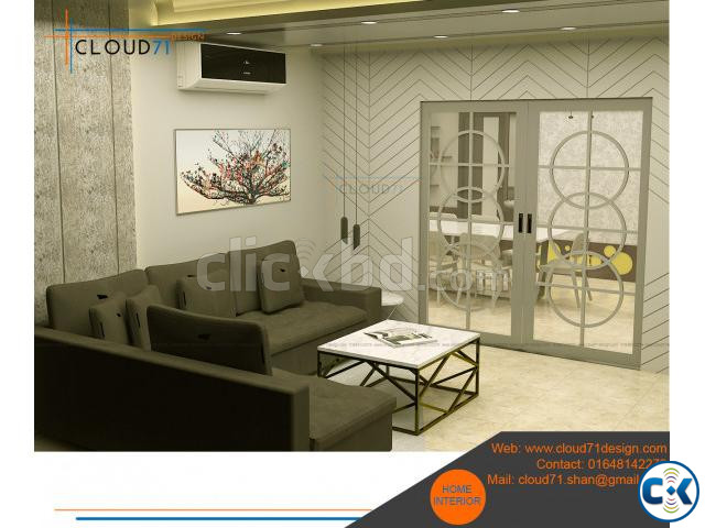 Living room interior design in Dhaka | ClickBD large image 2