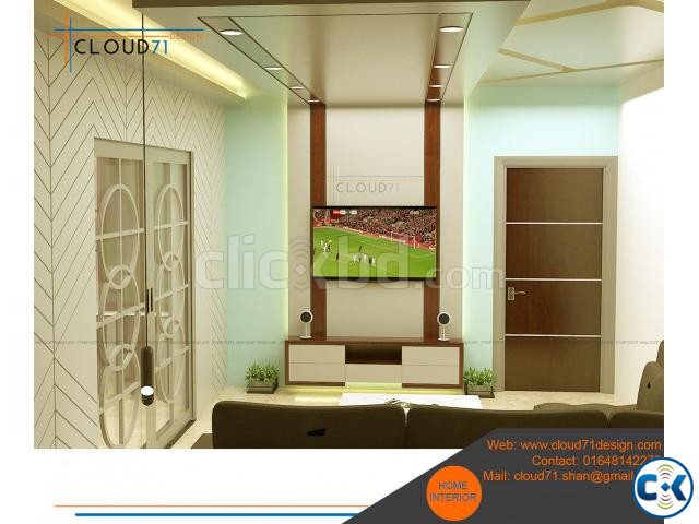 Living room interior design in Dhaka | ClickBD large image 3