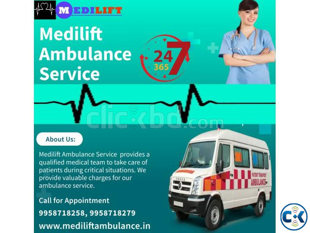 Cardio Monitoring Ambulance Service in Varanasi by Medilift | ClickBD large image 0