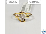 Diamond With Gold Ring