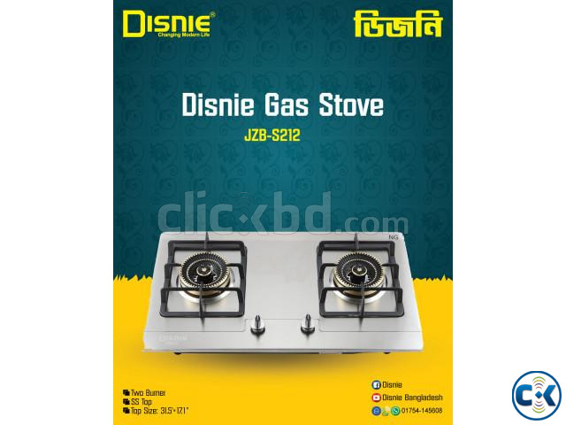 Disnie SS Top Automatic 2 Burner Auto Gas Stove From Italy. | ClickBD large image 0