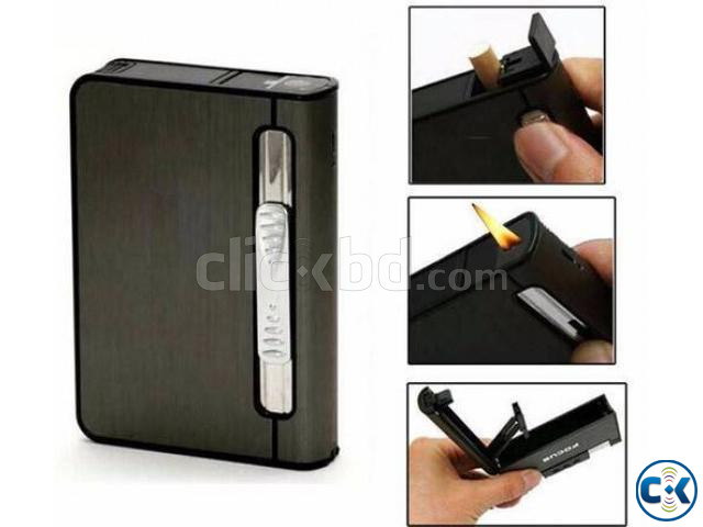 2-in-1 Cigarette Case With Lighter | ClickBD large image 0