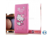 Hello Kitty D10 Folding Mobile Phone Touch Dual Sim- pink