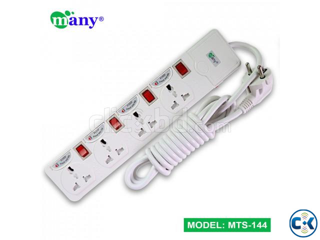 Many 3 Pin Socket Plug Model MTS-144-2P 3m | ClickBD large image 0
